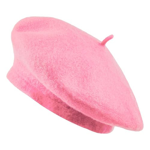 Jolbndcv 1 Pcs Beret Hat Wool French Beanie Hat Pink | Amazon (US)