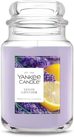 Yankee Candle Lemon Lavender, Scented Candle, 22oz Large Jar with up to 150 Hour Burn Time, Gifta... | Amazon (US)