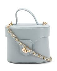 Made In Italy Leather Vanity Case Round | TJ Maxx