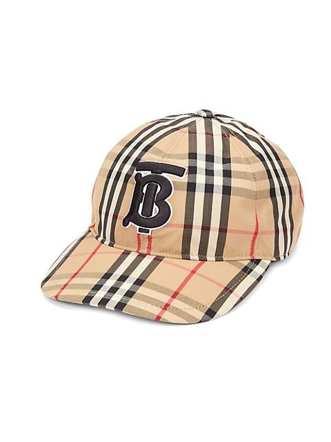 TB Monogram Vintage Check Baseball Cap | Saks Fifth Avenue