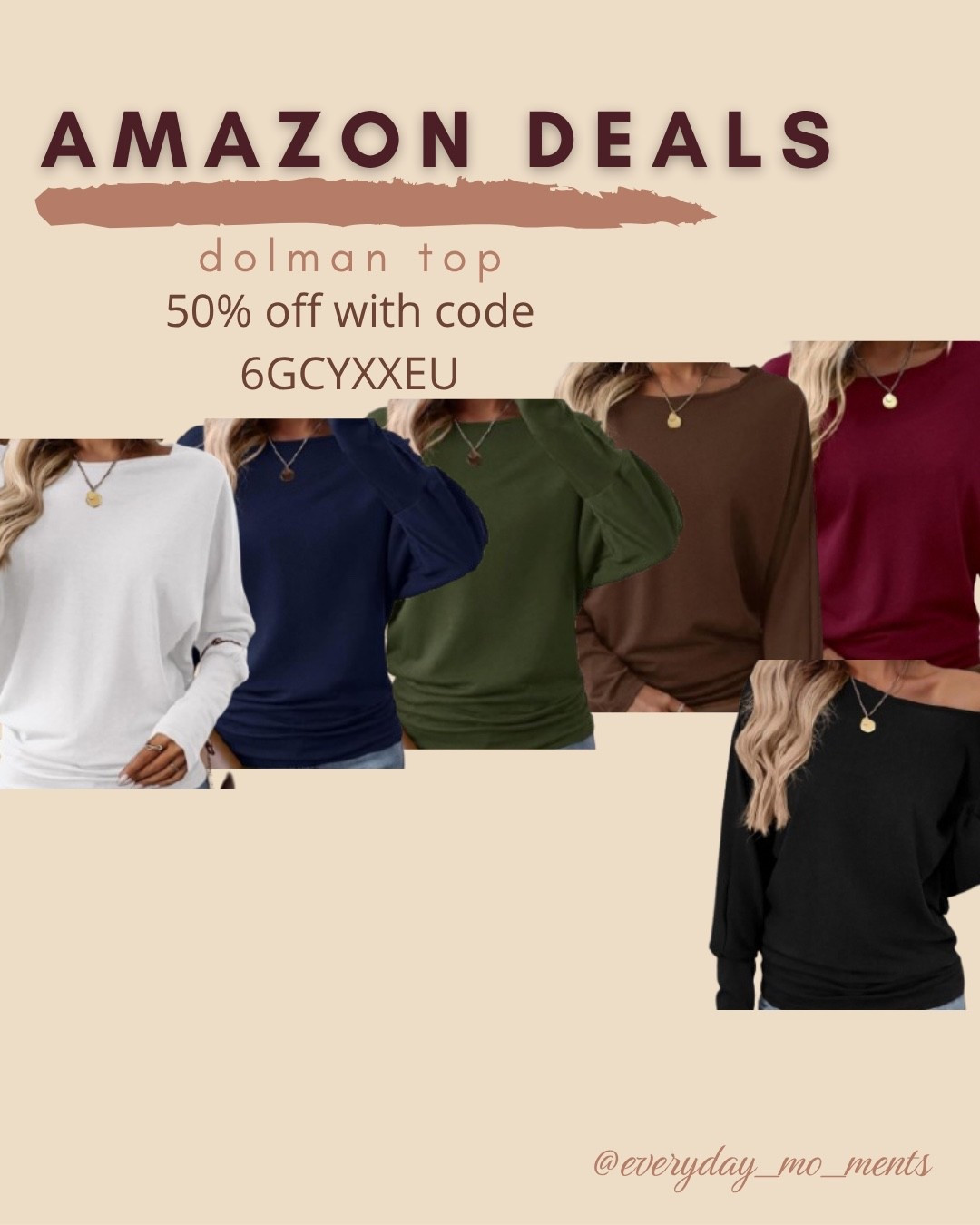 $10 ends 9/3

Amazon fashion
Amazon deals
Dolman top

#LTKSaleAlert