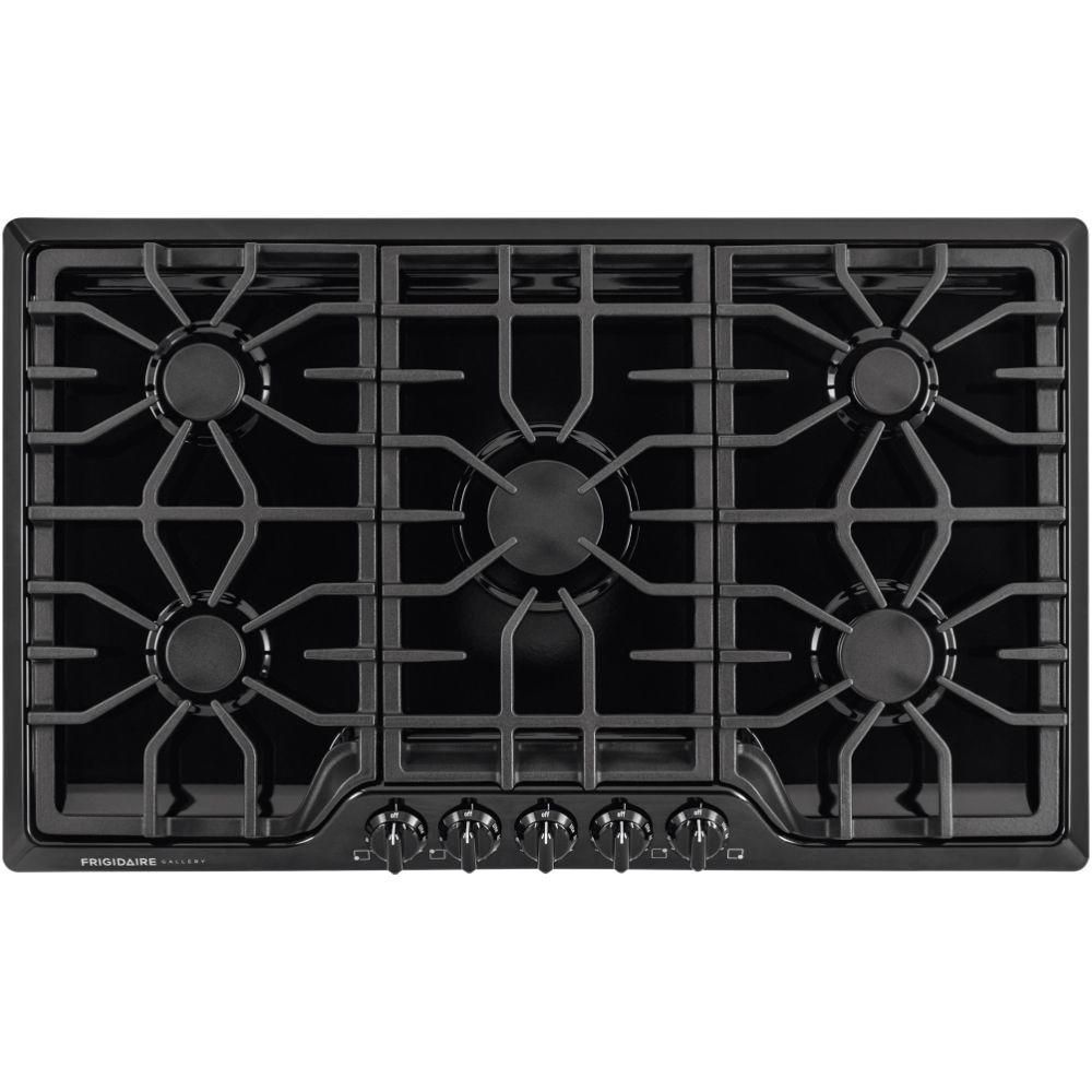 36 in. Gas Cooktop in Black with 5 Burners | The Home Depot