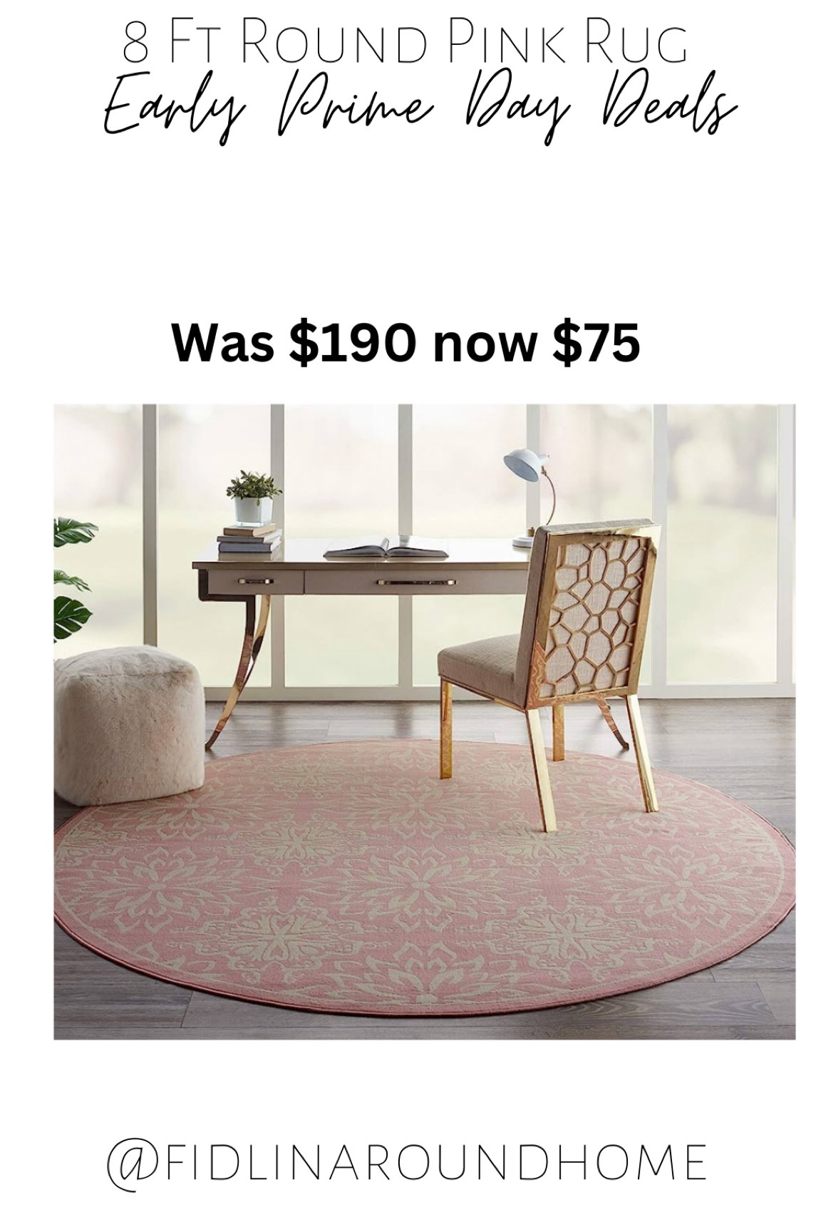 8 ft round pink and ivory rug 60% off!

#LTKFind #LTKxPrimeDay #LTKhome