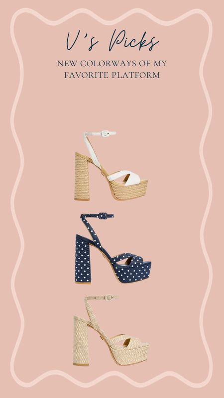 These Hillhouse platform heel sandals are some of my absolute favorite shoes ever! Love that they came out with some new styles, including rattan linen and polkadot