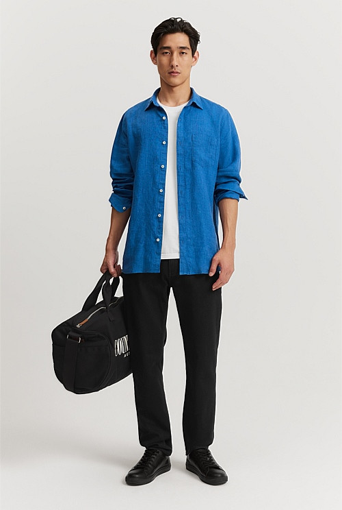 Regular Fit Organically Grown Delave Linen Shirt | Country Road