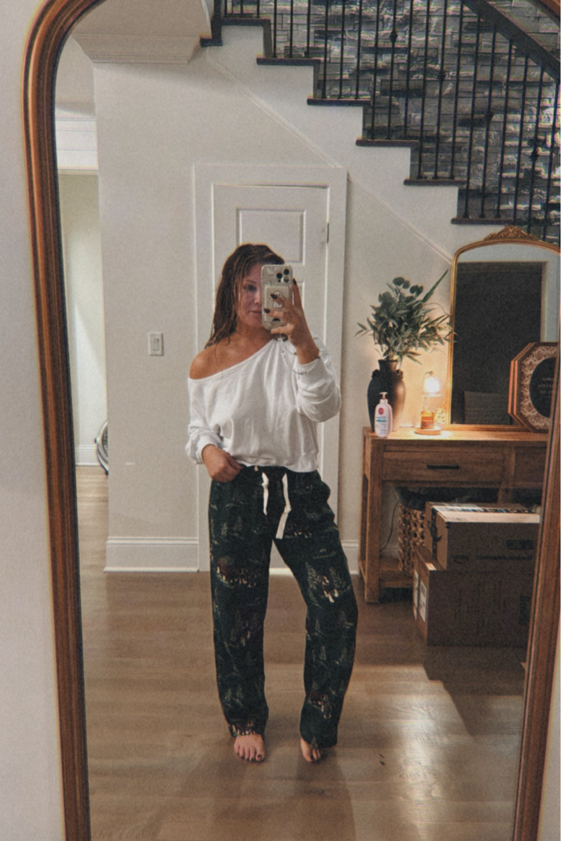 OK I’m obsessed with shopping in the men’s department lately and I found these sleeping pajama pants that I’ll be wearing all holiday season long! I’m rocking a size small in a medium in the top! 

#abercrombie 

#LTKHoliday #LTKGiftGuide #LTKStyleTip