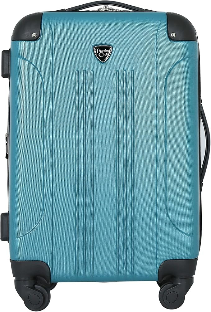 Travelers Club Chicago Hardside Expandable Spinner Luggages, Teal, 20" Carry-On | Amazon (US)