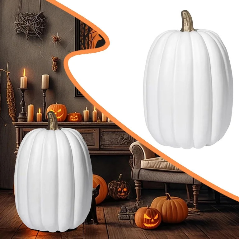 8.5 Inch Large Styrofoam Pumpkin \u2013 Paintable Artificial Pumpkin for Fall, Halloween, Thanksg... | Walmart (US)