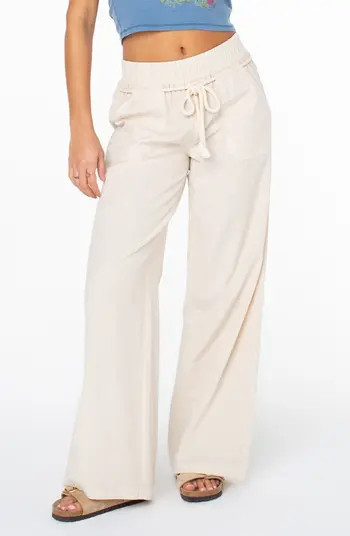 Paddle On Drawstring Cotton & Linen Pants | Nordstrom