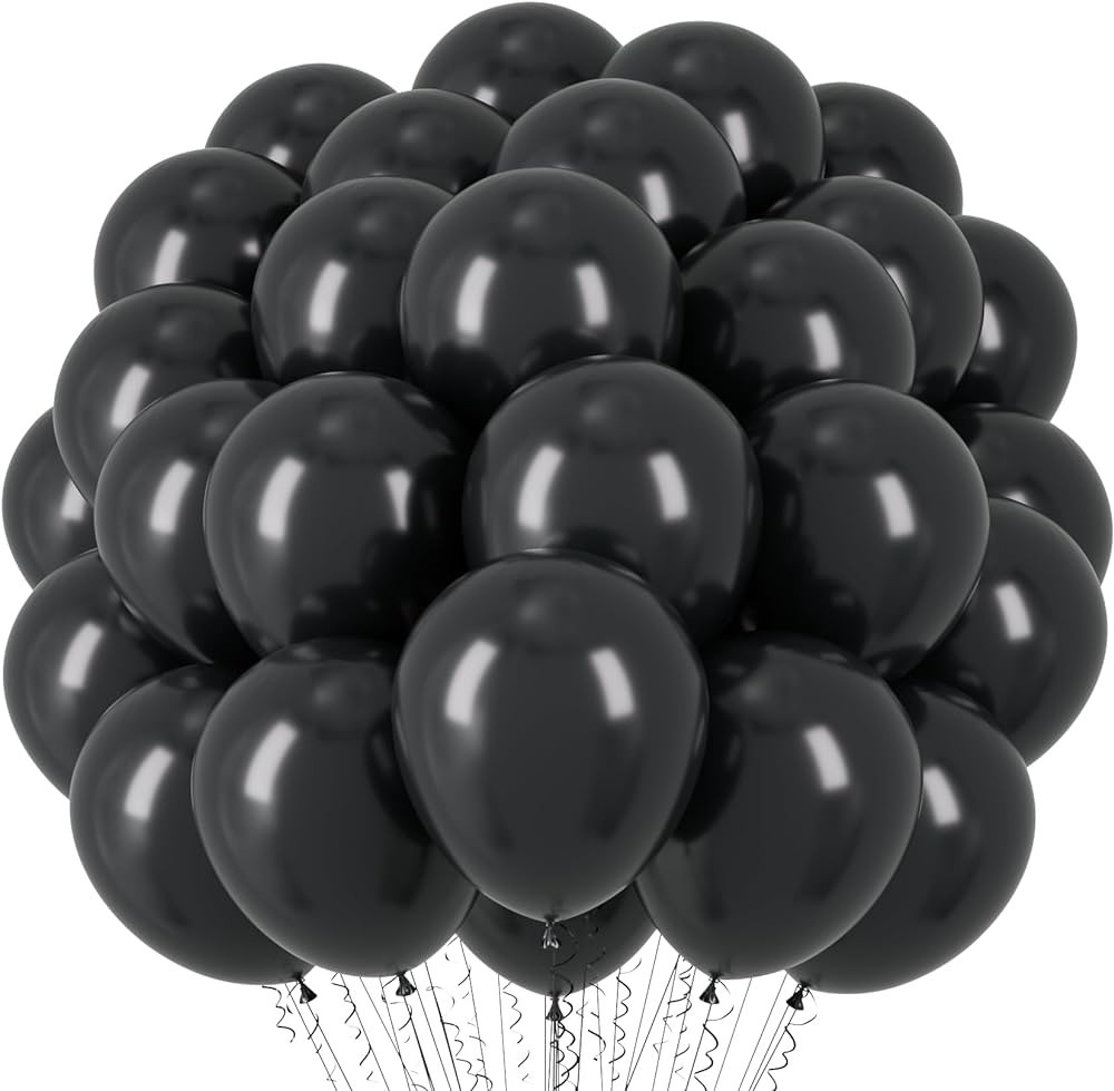 Voircoloria Black Balloons, 66pack 12inch Black Latex Party Balloons for Graduation, Wedding, Bir... | Amazon (US)