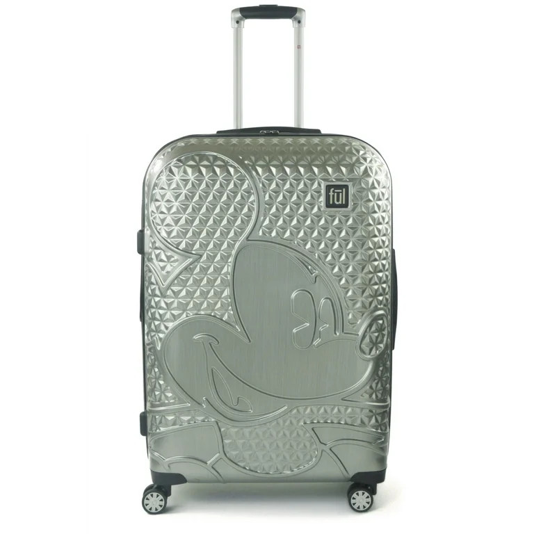 FUL Disney Textured Mickey Mouse 29in Hard Sided Rolling Luggage, Silver - Walmart.com | Walmart (US)