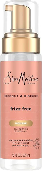 SheaMoisture Curl Mousse Coconut and Hibiscus for Frizz Control Styling Mousse with Shea Butter 7... | Amazon (US)