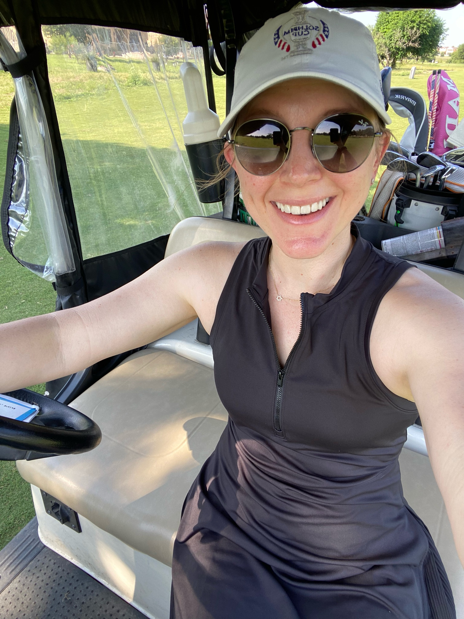 Lightweight athletic dress perfect for golf, tennis, pickleball, or hot girl walks! No built in bra or shorts, which I prefer when playing golf, much more comfortable. I just wore my own shorts under the dress!

#LTKFindsUnder50 #LTKActive #LTKSaleAlert
