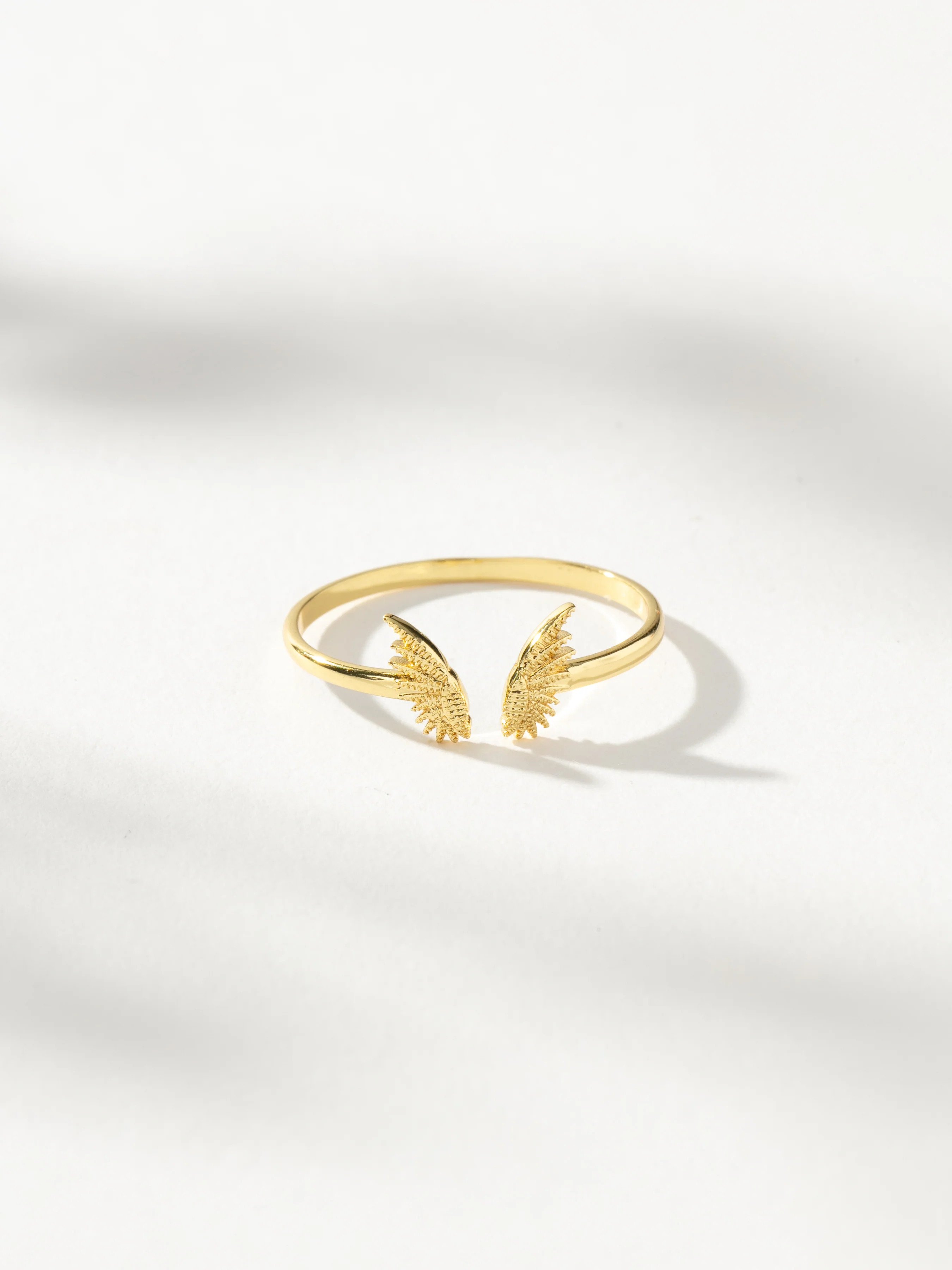 Dainty Angel Wings Ring Band in Gold | Uncommon James | Uncommon James