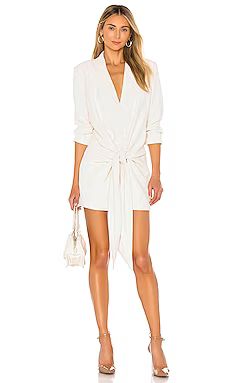L'Academie The Rosemarie Mini Dress in Ivory from Revolve.com | Revolve Clothing (Global)