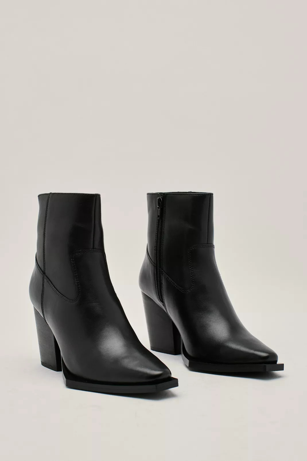 Real Leather High Ankle Western Boots | NastyGal (UK, IE)