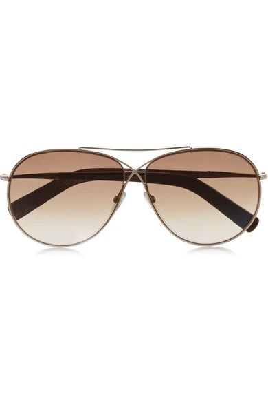 Eva aviator-style gold-tone sunglasses | NET-A-PORTER (US)