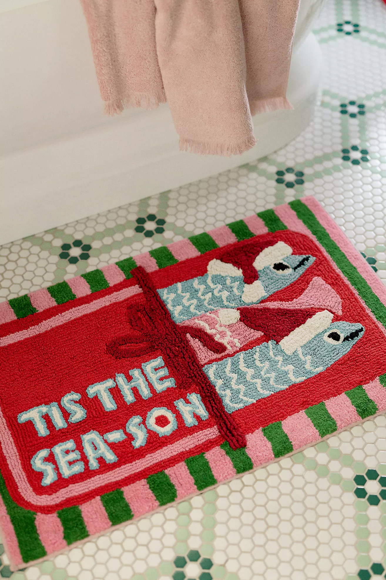 Tis the Season Tufted Bath Mat | Anthropologie (US)