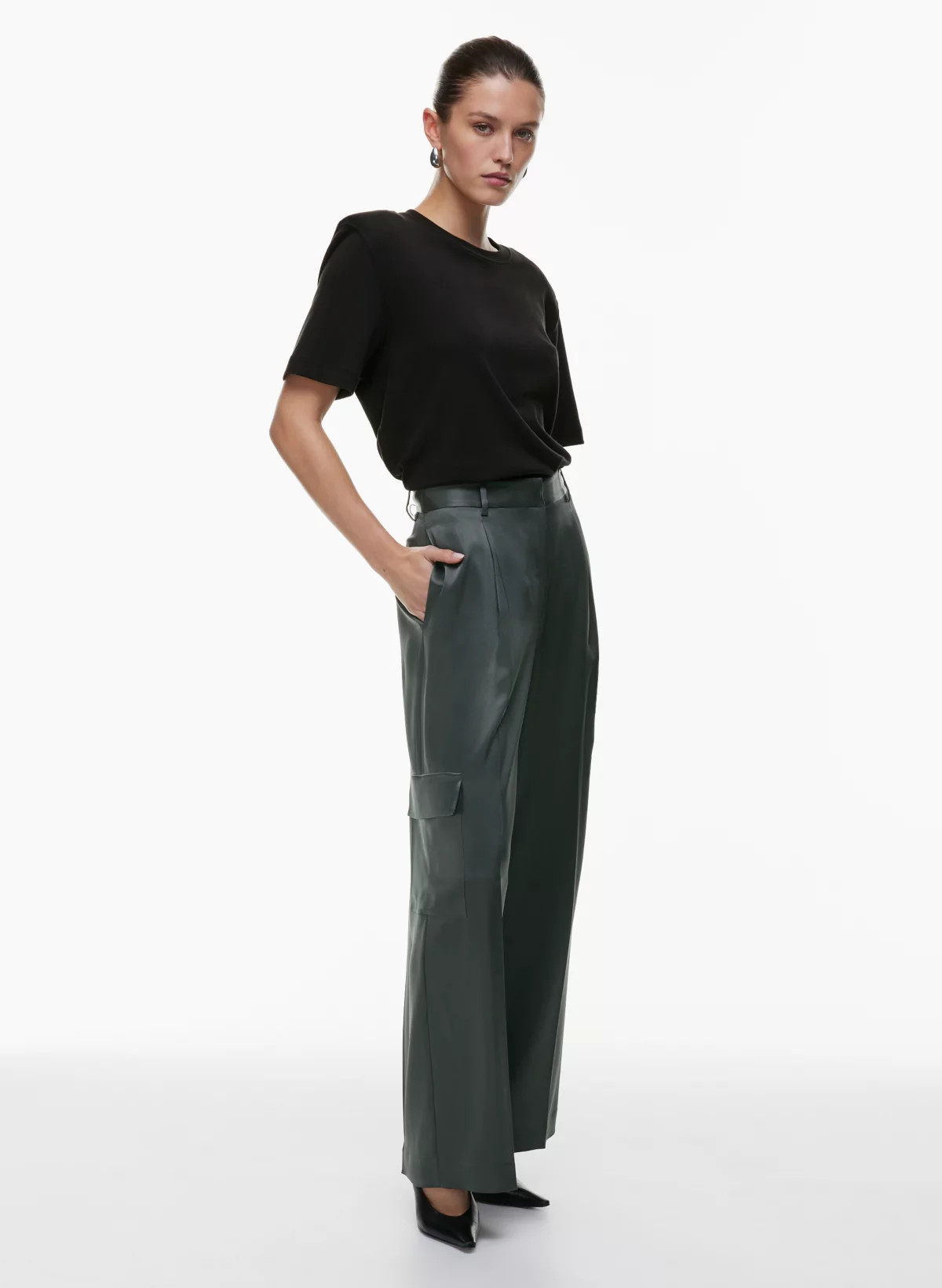 OUTGOING SATIN CARGO PANT | Aritzia