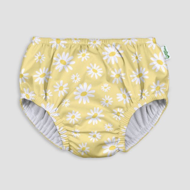 green sprouts Baby Girls' Daisy Print Pull-Up Reusable Swim Diaper - Yellow | Target