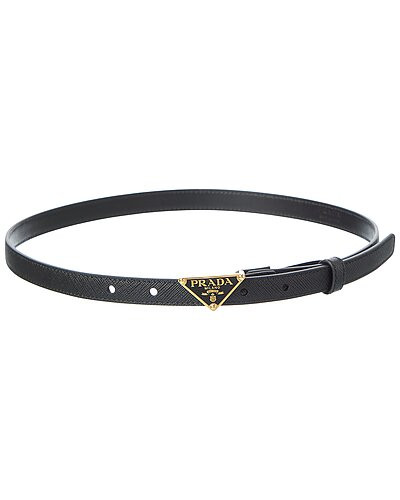 Logo Saffiano Leather Belt | Gilt & Gilt City