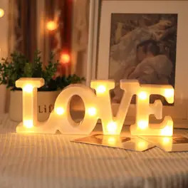 1pc Battery power Love letter shaped night light, Indoor desktop decorative letter lights, Valent... | Temu Affiliate Program
