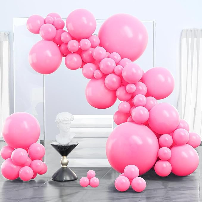PartyWoo Magenta Pink Balloons, 100 pcs Hot Pink Balloons Different Sizes Pack of 36 Inch 18 Inch... | Amazon (US)