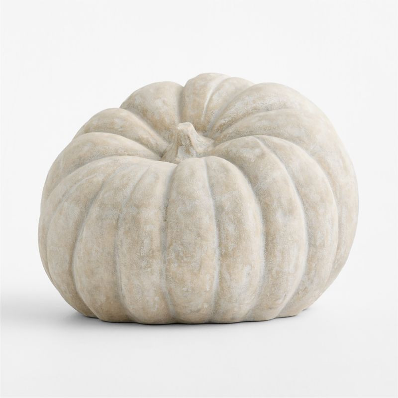 Heirloom Outdoor Large White Pumpkin | Crate & Barrel