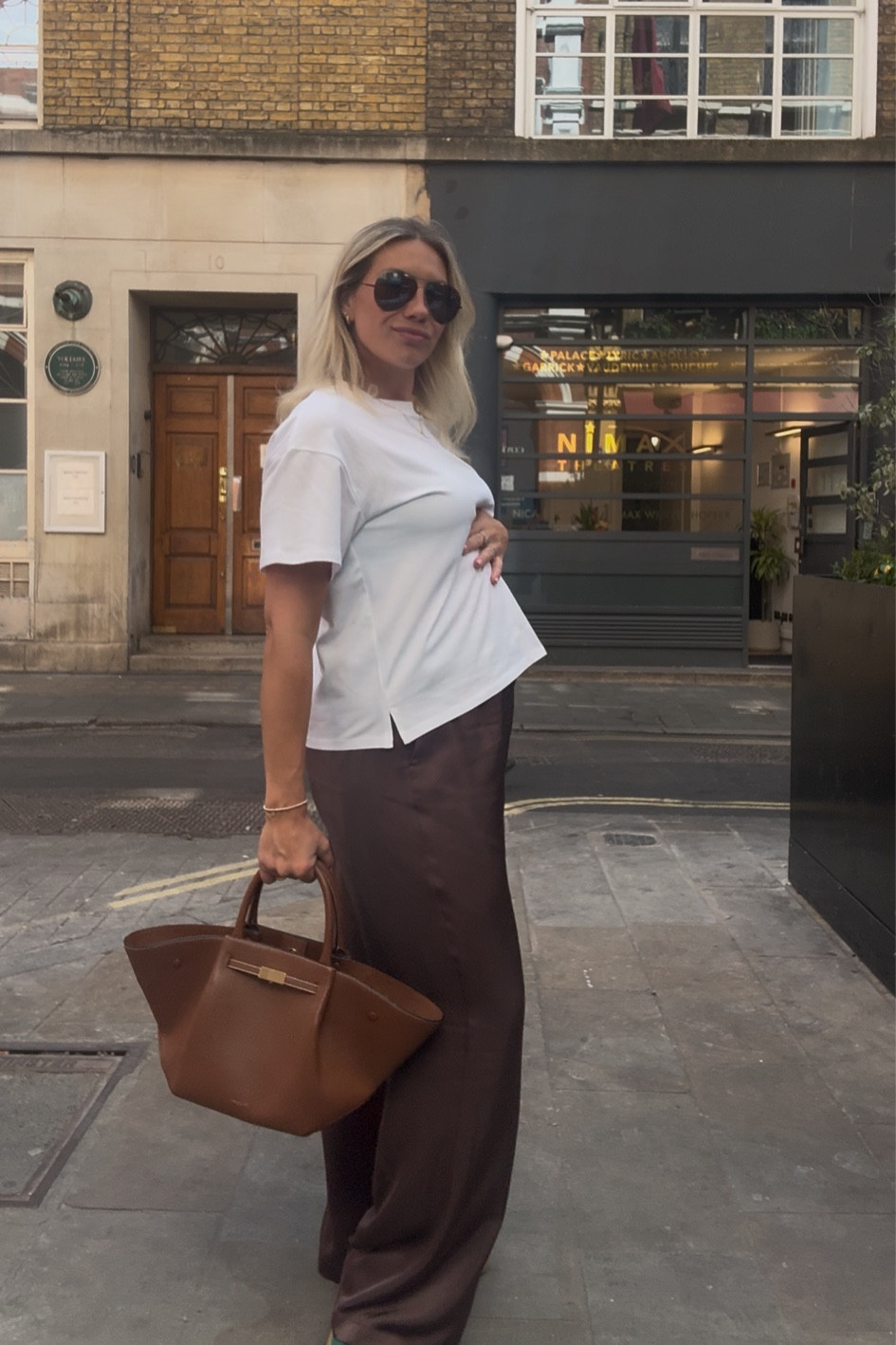 Bump friendly outfit I wore to a recent event 🤎

#LTKspring #LTKcurves #LTKmaternity