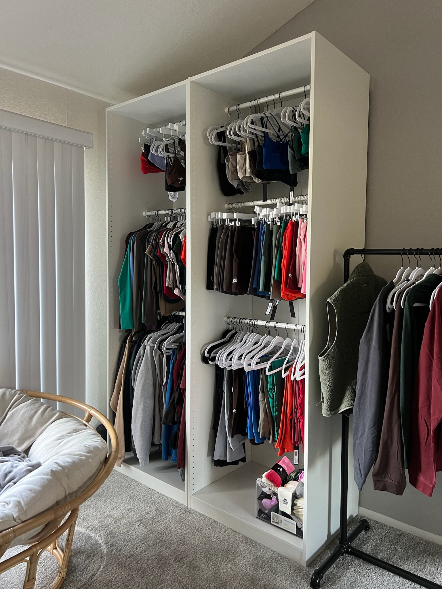 Our closet unit is IKEA but linked similar plus our hangers!

#LTKHome #LTKFindsUnder100 #LTKFindsUnder50