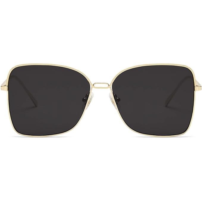 SOJOS Fashion Designer Square Sunglasses for Women Flat Mirrored Lens SJ1082 | Amazon (US)