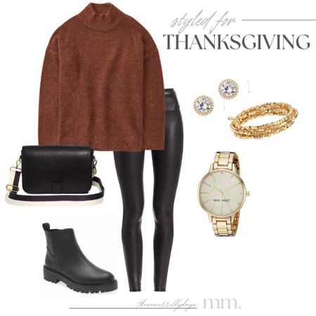 Thanksgiving outfit idea with Spanx faux leather leggings 

#LTKSeasonal #LTKHoliday #LTKsalealert
