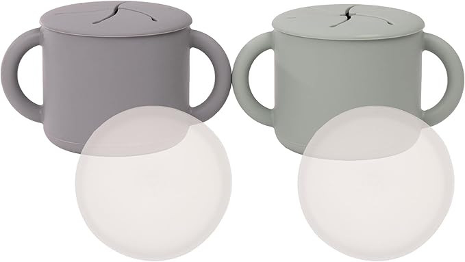 WeeSprout Snack Containers, Food Grade Silicone Cups, Spill-Proof Tops For Toddlers and Babies, P... | Amazon (US)