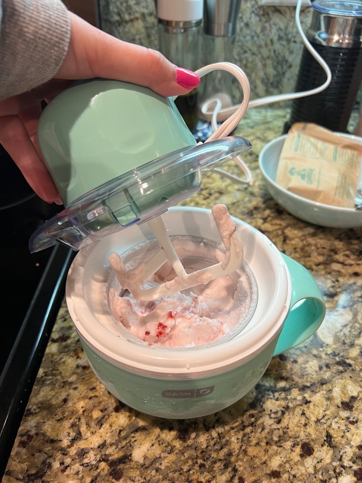 Dash My Ice Cream Mug - makes ice cream in 20 minutes! 

#LTKHome #LTKSeasonal #LTKFindsUnder50