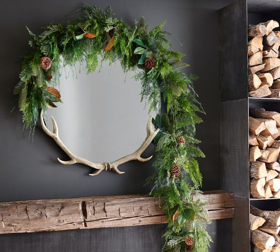 Draping Faux Cedar & Pine Garland | Pottery Barn (US)