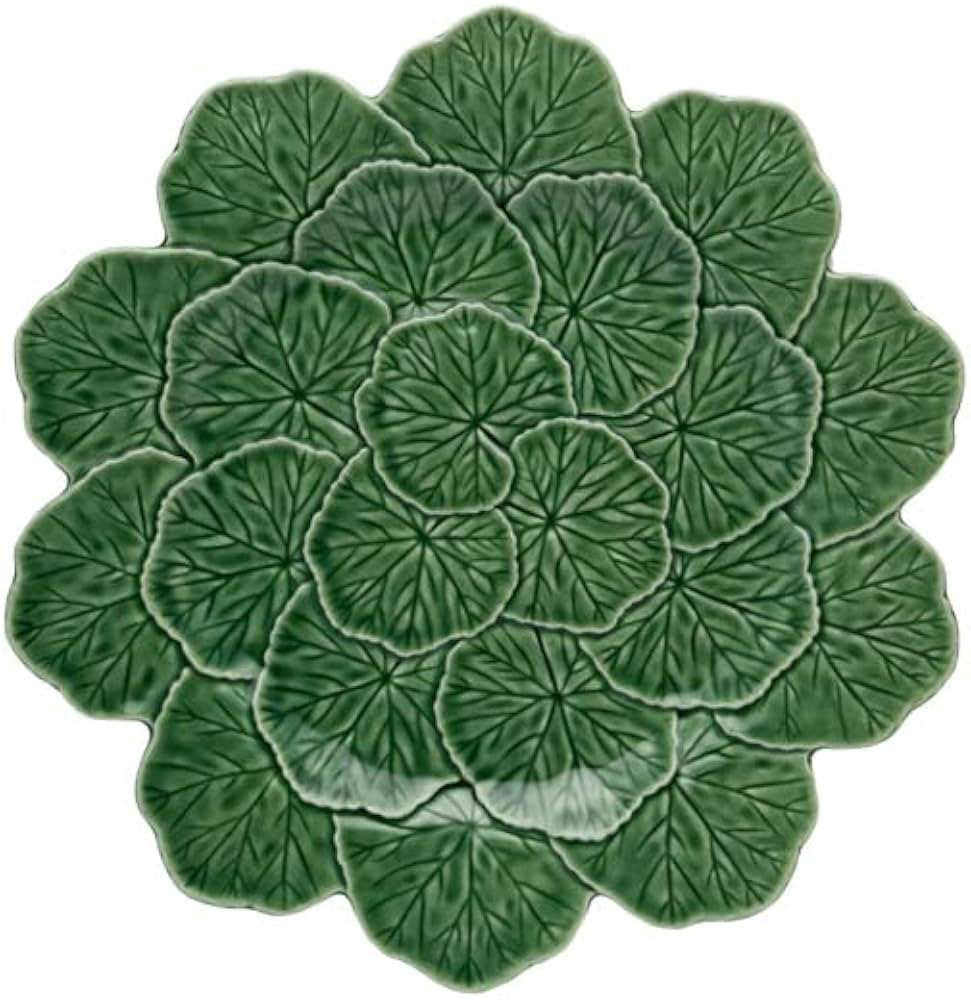 Bordallo Pinheiro Geranium Charger Plate Green, Set of 2 | Amazon (US)