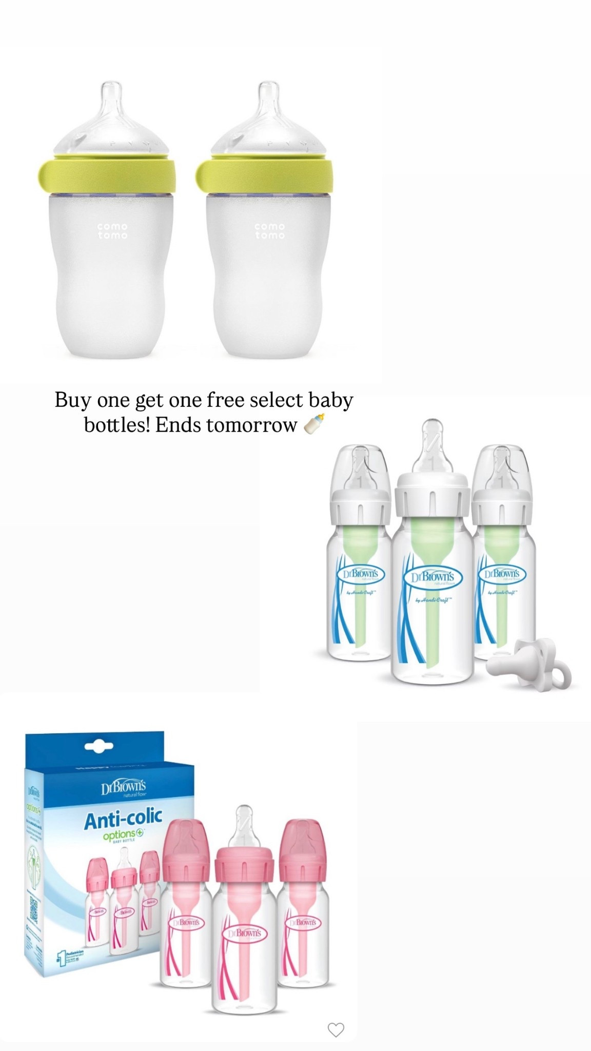 Buy one get one free baby bottles! 🍼  ends tomorrow. Just ordered some!



#LTKBaby #LTKmomlife