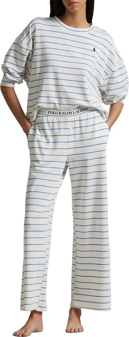 Sweatshirt & Wide Leg Pajamas | Nordstrom