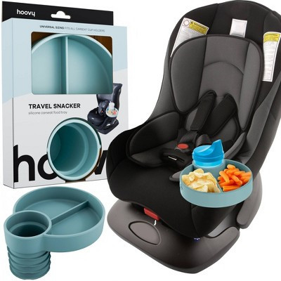 Hoovy Travel Silicone Cup Holder & Snack Tray Accessory for Car Seat, Booster Seat and Stroller- Teal | Target