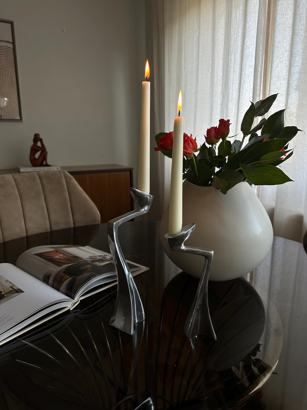 Art Deco Chrome "swan" Arclumis Series Matthew Hilton Candleholder Design England 1980s Zig Zag ~... | Etsy (US)