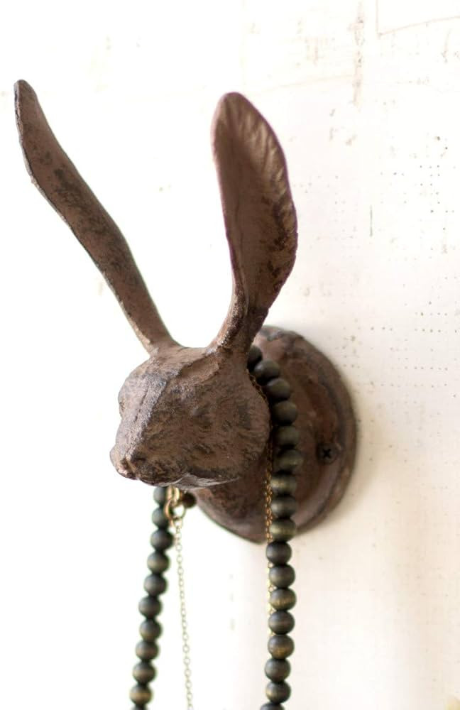 Kalalou CXX2234 KALALOU Rustic Cast Iron Rabbit Wall Hook, One Size, Brown | Amazon (US)