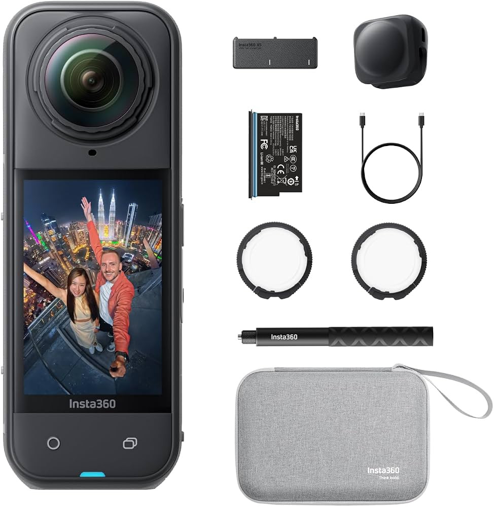 Insta360 X5 Essentials Bundle - Waterproof 8K 360\u00b0 Action Camera, Leading Low Light, Invisib... | Amazon (US)