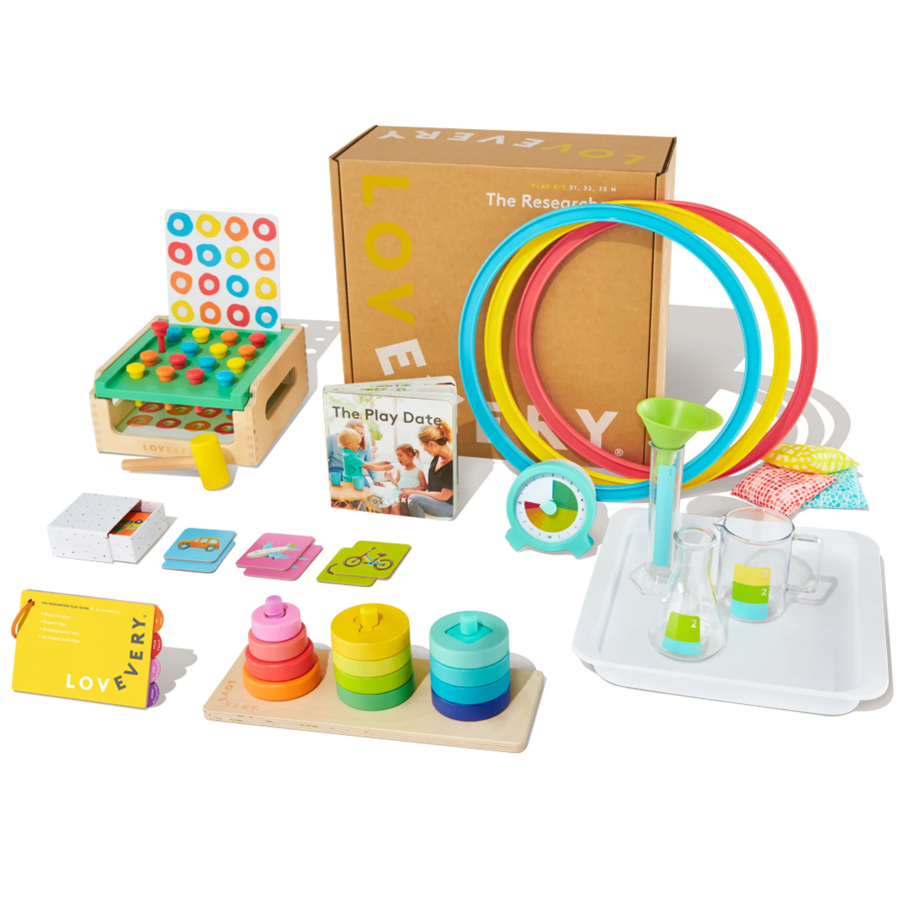 Lovevery Researcher Kit | The Play Kits | Toddler Development Toys For 2 Year Olds | Toddler Hand-Eye Coordination Development Toy Subscription | LOVEVERY