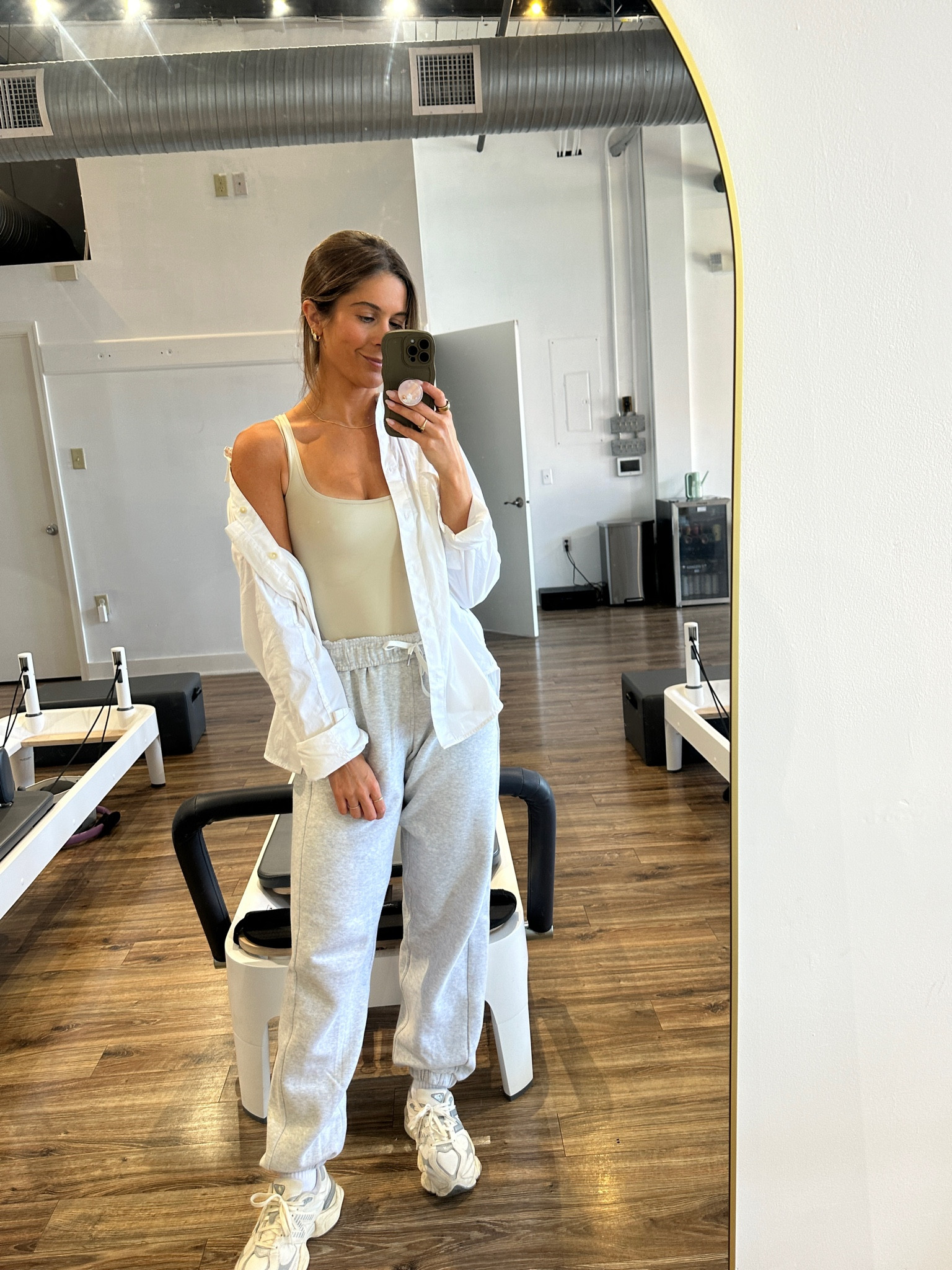 cozy fall athleisure fit that will be on repeat - mixing some dressy and lounge. would work with a variety of bodysuits so linking a few options 👏🏽— this outfit looks sookkk cute with some fun flats too

#LTKFitness #LTKStyleTip #LTKFindsUnder100