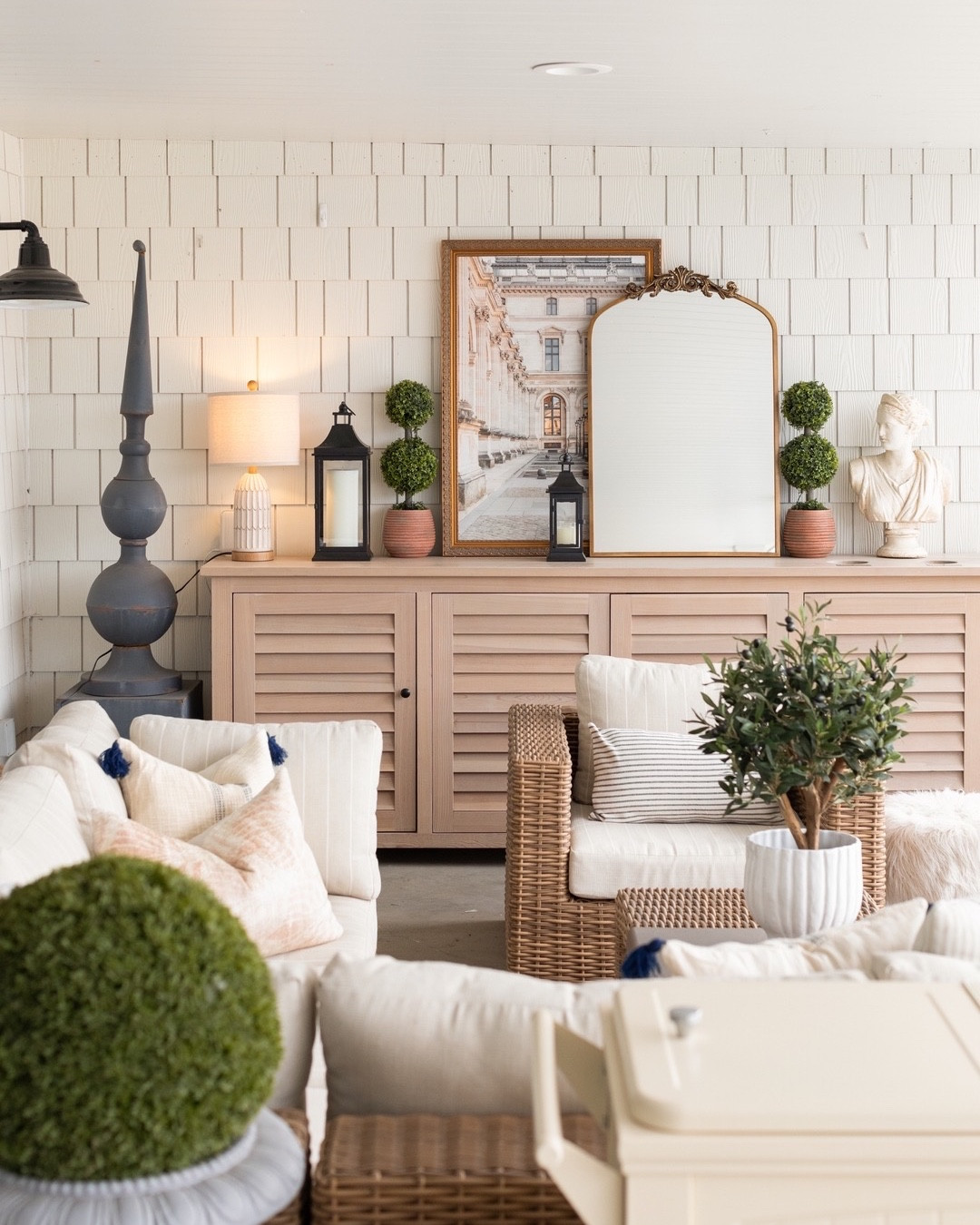 Summer weather is officially almost here and I could not be more ready for it!!!☀️🌷This area of our back porch is where we entertain our family, host parties, enjoy breakfast with the kids… you name it, and I wanted to give it a little refresh this year! When decorating outdoor spaces, I LOVE bringing the indoors out, so I ordered this lamp, mirror, and lanterns from Wayfair to style this credenza that we’ve had for years. I also got some new throw pillows and a rug to freshen up the space and I am obsessed with how it turned out! The finishing touch was this cute, little faux olive tree!
⠀⠀⠀⠀⠀⠀⠀⠀⠀
If you’re looking for a few new pieces to spruce up your patio space, make sure to visit my @shop.ltk account for the links to all of my favourite pieces that I selected from @wayfaircanada, link in bio! #Ad #WayfairCanada #WayfairCAHome