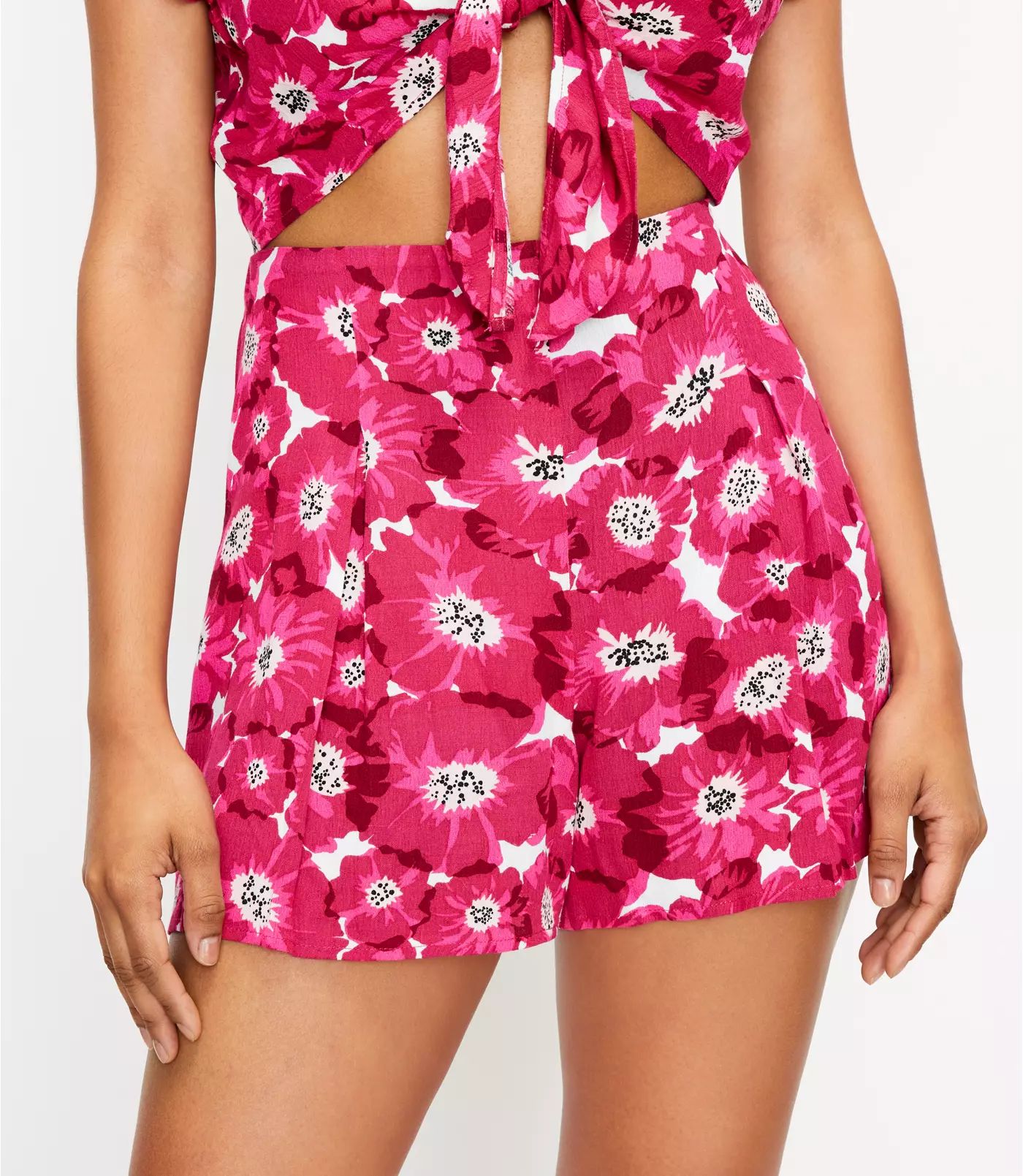 LOFT Beach Floral Pull On Shorts | LOFT | LOFT