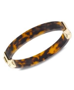 Michael Kors Gold-Tone and Tortoise Hinge Bangle | Macys (US)