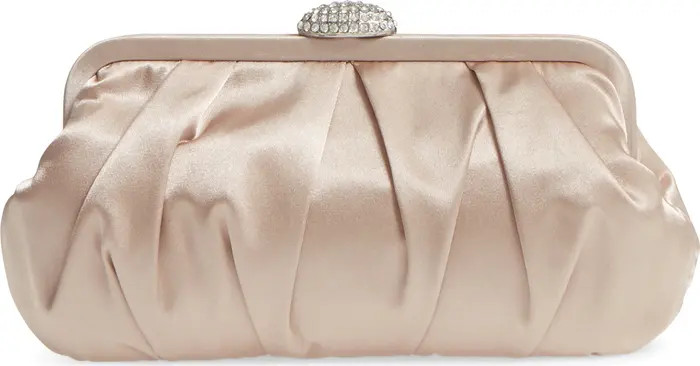 Concord Pleated Satin Frame Clutch | Nordstrom