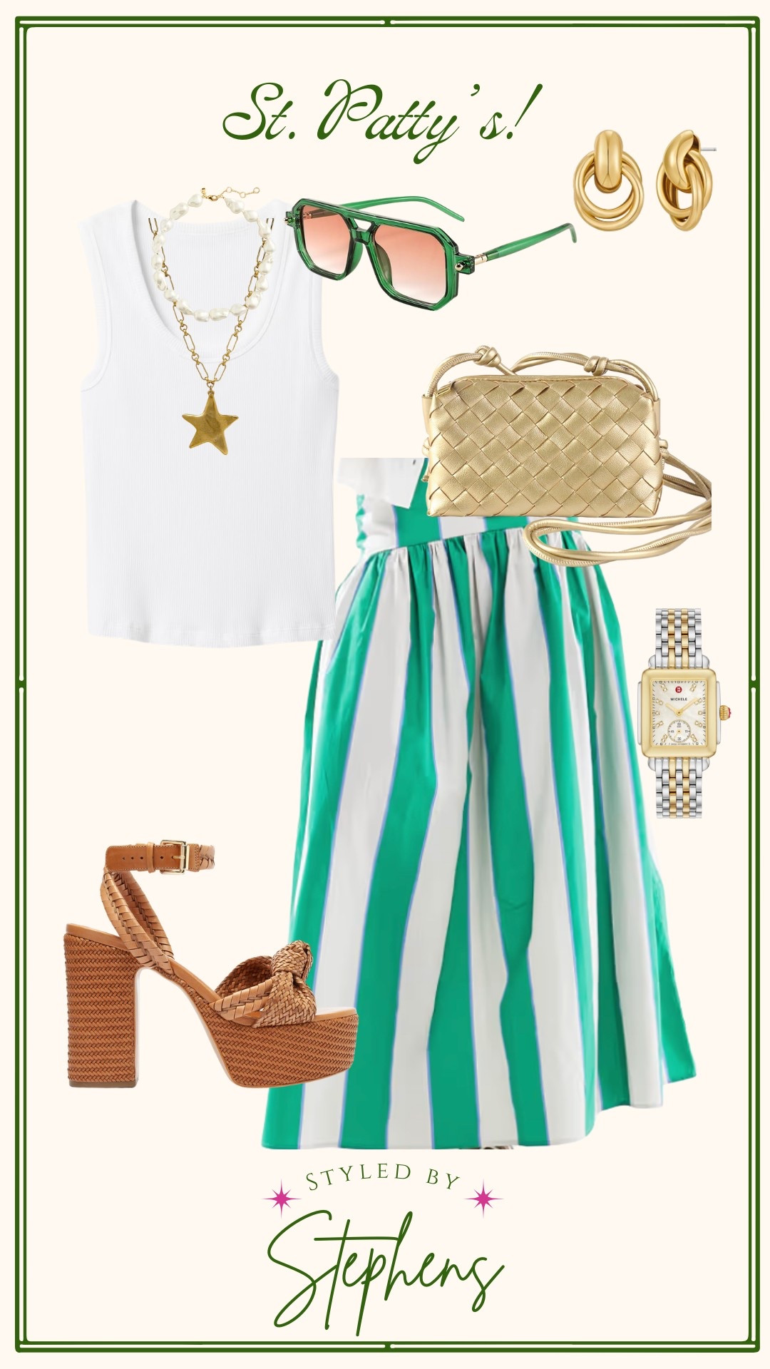 St Patrick’s day outfit!! Love this striped maxi skirt !! And this tank is the perfect staple piece from gap. 💚

#LTKSpringSale #LTKStyleTip #LTKFindsUnder50
