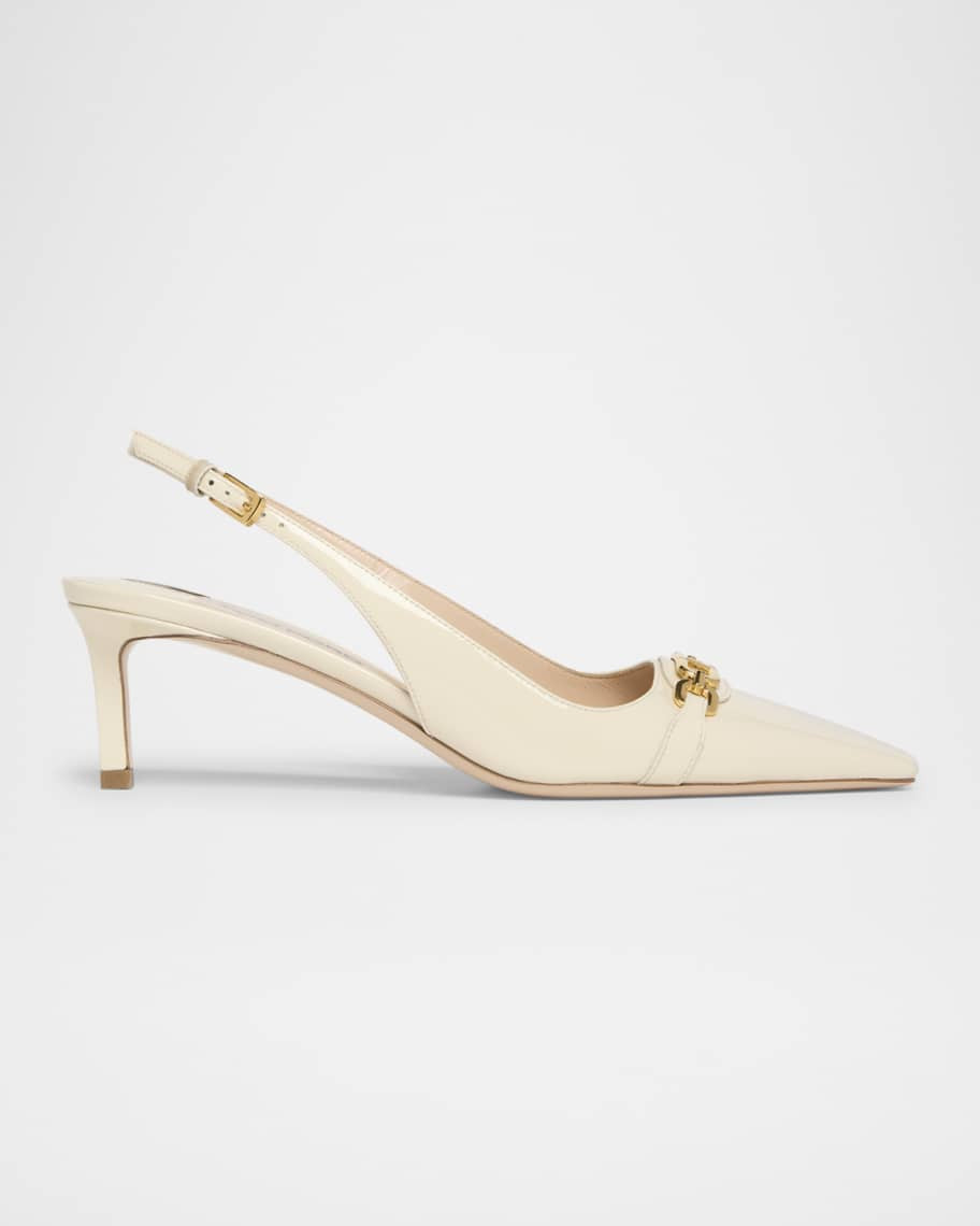 TOM FORD Whitney Patent Leather Slingback Ballerina Pumps | Neiman Marcus